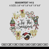 Seasontext 1412 Embroidery File 6 sizes