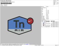 TN AIR Embroidery File 5 size