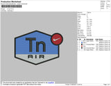 TN AIR Embroidery File 5 size