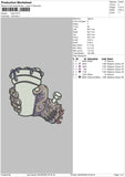 Toast Embroidery File 5 sizes