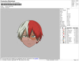 Todoroki Head Embroidry File 5 size