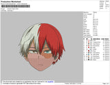 Todoroki Head Embroidry File 5 size