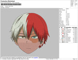 Todoroki Head Embroidry File 5 size