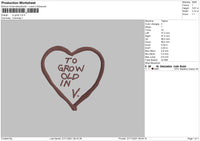 To Grow Old In V Embroidery File 4 size