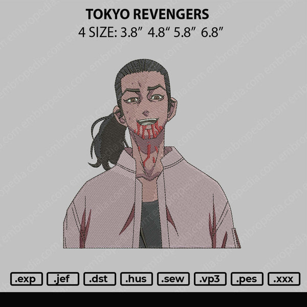 Tokyo Revengers V2 Embroidery File 4 size