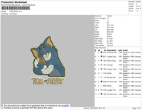 Tom n Jerry Embroidery File 6 size