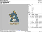 Tom n Jerry Embroidery File 6 size