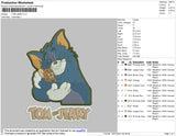 Tom n Jerry Embroidery File 6 size