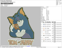 Tom n Jerry Embroidery File 6 size