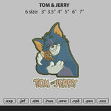 Tom n Jerry Embroidery File 6 size