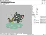 Tom And Jerry Bath Embroidery File 4 size