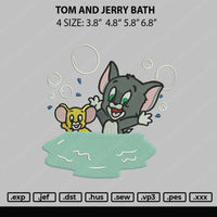 Tom And Jerry Bath Embroidery File 4 size