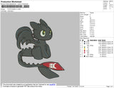 Toothless V1 Embroidery File 4 size