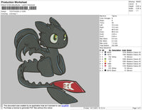 Toothless V1 Embroidery File 4 size