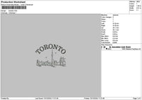 Torontoline Embroidery File 6 sizes