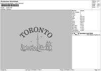 Torontoline Embroidery File 6 sizes