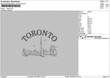 Torontoline Embroidery File 6 sizes