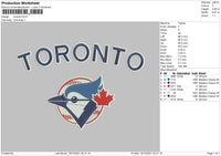 Toronto 003 Embroidery File 8 size