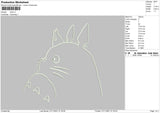 Totoro Embroidery File 4 size