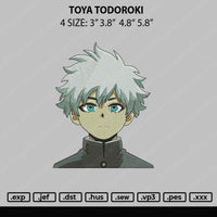 Toya Todoroki Embroidery File 4 size