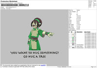 Toph Beifong Embroidery File 4 size