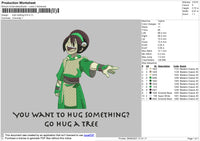 Toph Beifong Embroidery File 4 size