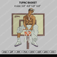 Tupac Basket Embroidery File 4 size