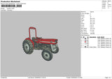 Tracktor Embroidery File 6 sizes