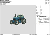 Tracktor Embroidery File 6 sizes