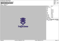Traffictext 01 Embroidery File 6 sizes