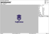 Traffictext 01 Embroidery File 6 sizes