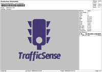 Traffictext 01 Embroidery File 6 sizes