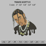 Travis Scoot 01 Embroidery File 5 size