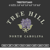 Treetext2605 Embroidery File 6 sizes