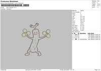 Trees Character Embroidery File 4 size