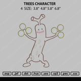 Trees Character Embroidery File 4 size