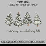 Trees1910 Embroidery File 6 sizes