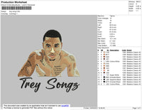 Trey Song Embroidery File 4 size