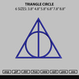 Triangle Circle Embroidery File 6 sizes