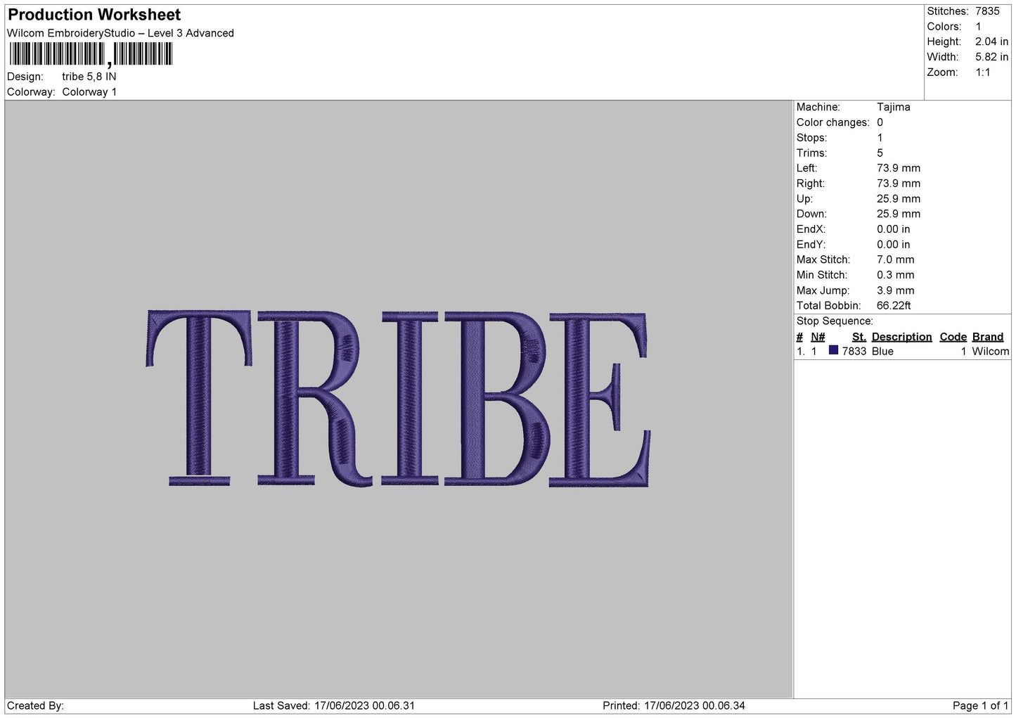 Tribe Embroidery File 6 sizes
