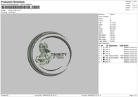 Trinity Tech Embroidery File 6 sizes