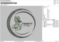 Trinity Tech Embroidery File 6 sizes