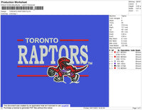 Toronto Raptors Embroidery File 9 size