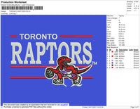 Toronto Raptors Embroidery File 9 size