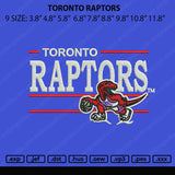 Toronto Raptors Embroidery File 9 size