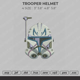 Trooper Helmet Embroidery File 4 size