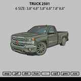 Truck 2501 Embroidery File 6 sizes