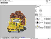 Truck Embroidery File 4 size