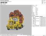 Truck Embroidery File 4 size