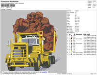 Truck Embroidery File 4 size